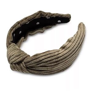 Lele Sadoughi Olive Corduroy Headband (NWOT)
